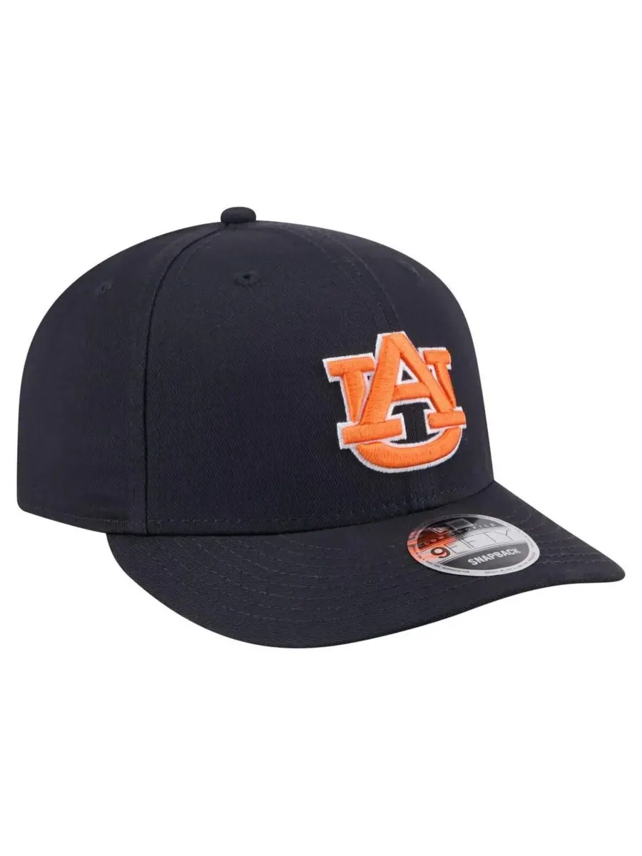 New Era Мужская темно-синяя бейсболка Auburn Tigers Low Profile 9FIFTY Snapback — изображение 3 из 4, темно-синий