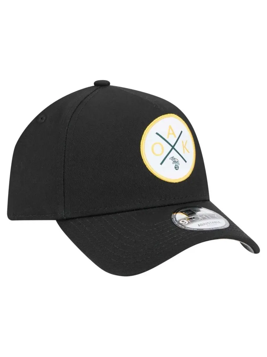 New Era Мужская черная регулируемая кепка Oakland Athletics 9FORTY A-Frame — изображение 4 из 5, черный