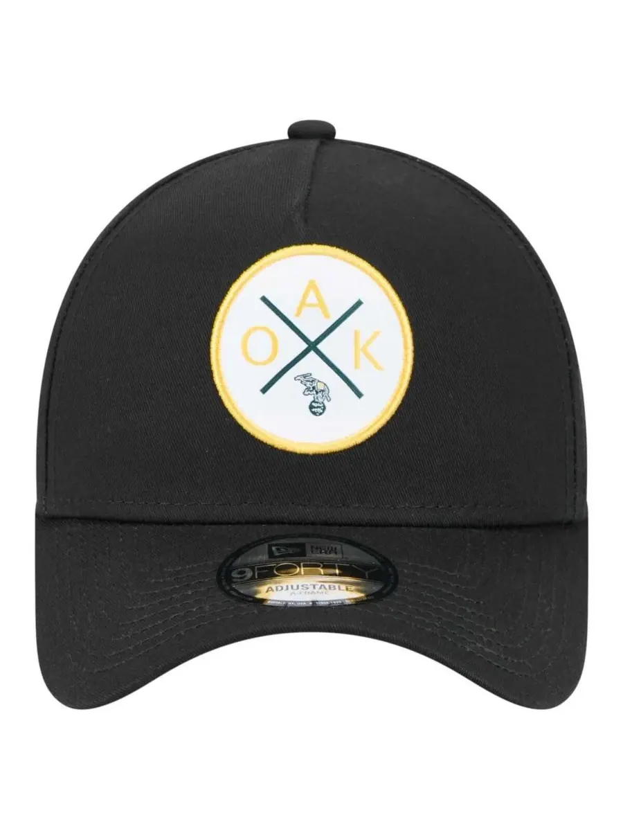 New Era Мужская черная регулируемая кепка Oakland Athletics 9FORTY A-Frame — изображение 5 из 5, черный