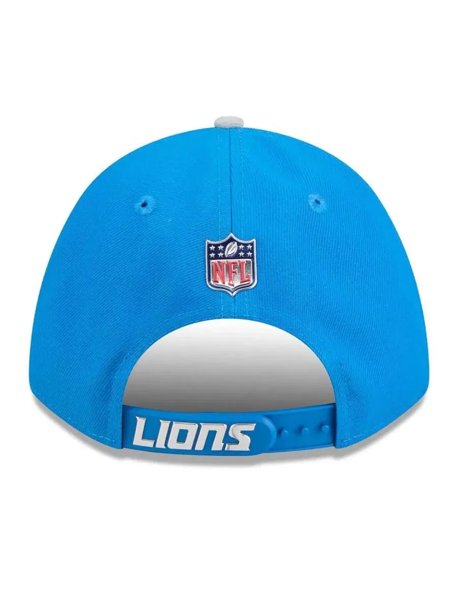 Бейсболка New Era с козырьком, Detroit Lions 2026 NFL Draft 9FORTY M-Crown — изображение 2 из 4, синий серебристый