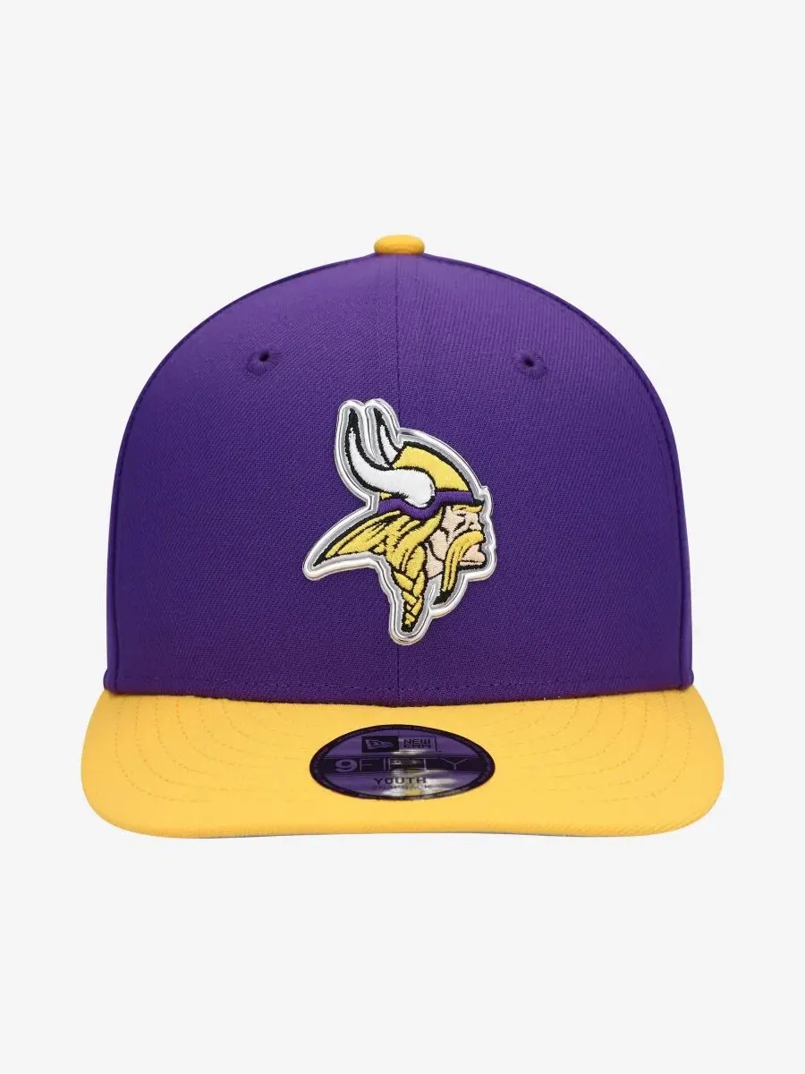 Кепка-снапбек New Era с вышитым логотипом Minnesota Vikings 2026 NFL Draft — изображение 3 из 5, фиолетовый золотистый