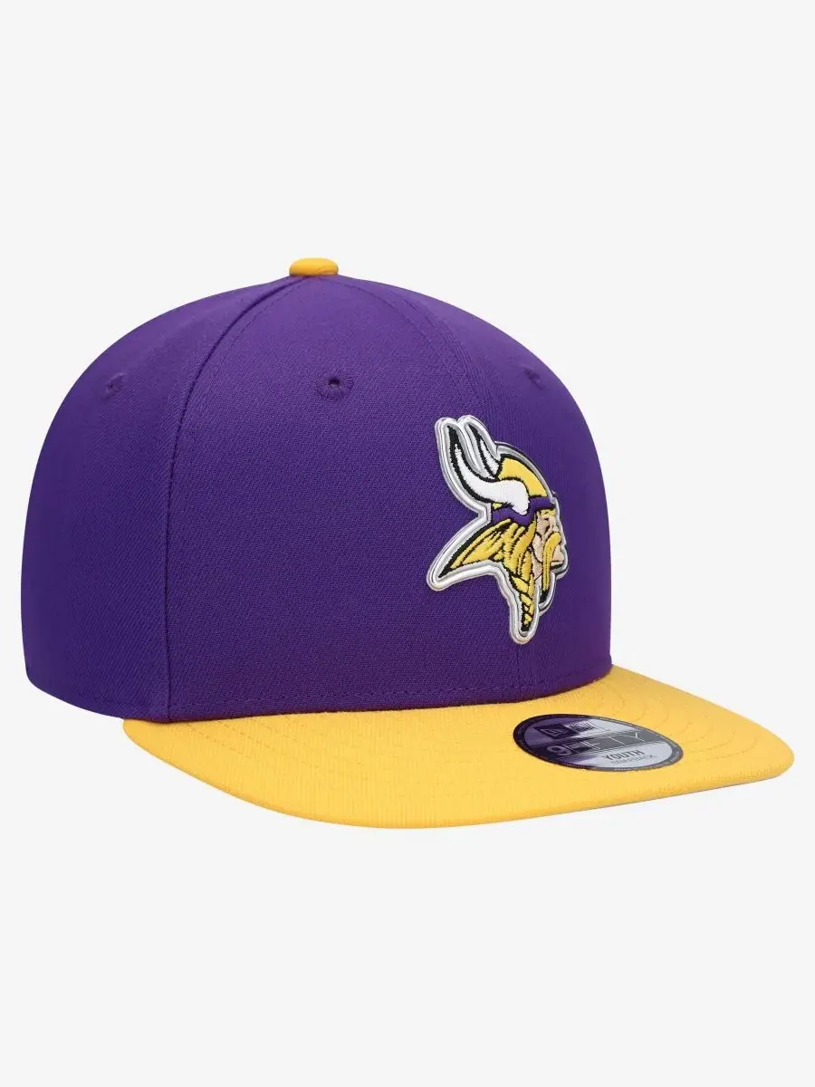 Кепка-снапбек New Era с вышитым логотипом Minnesota Vikings 2026 NFL Draft — изображение 4 из 5, фиолетовый золотистый