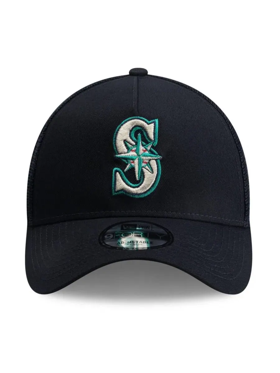 Кепка-тракер с вышитым логотипом Seattle Mariners, модель Side Script 9FORTY A-Frame New Era — изображение 2 из 5