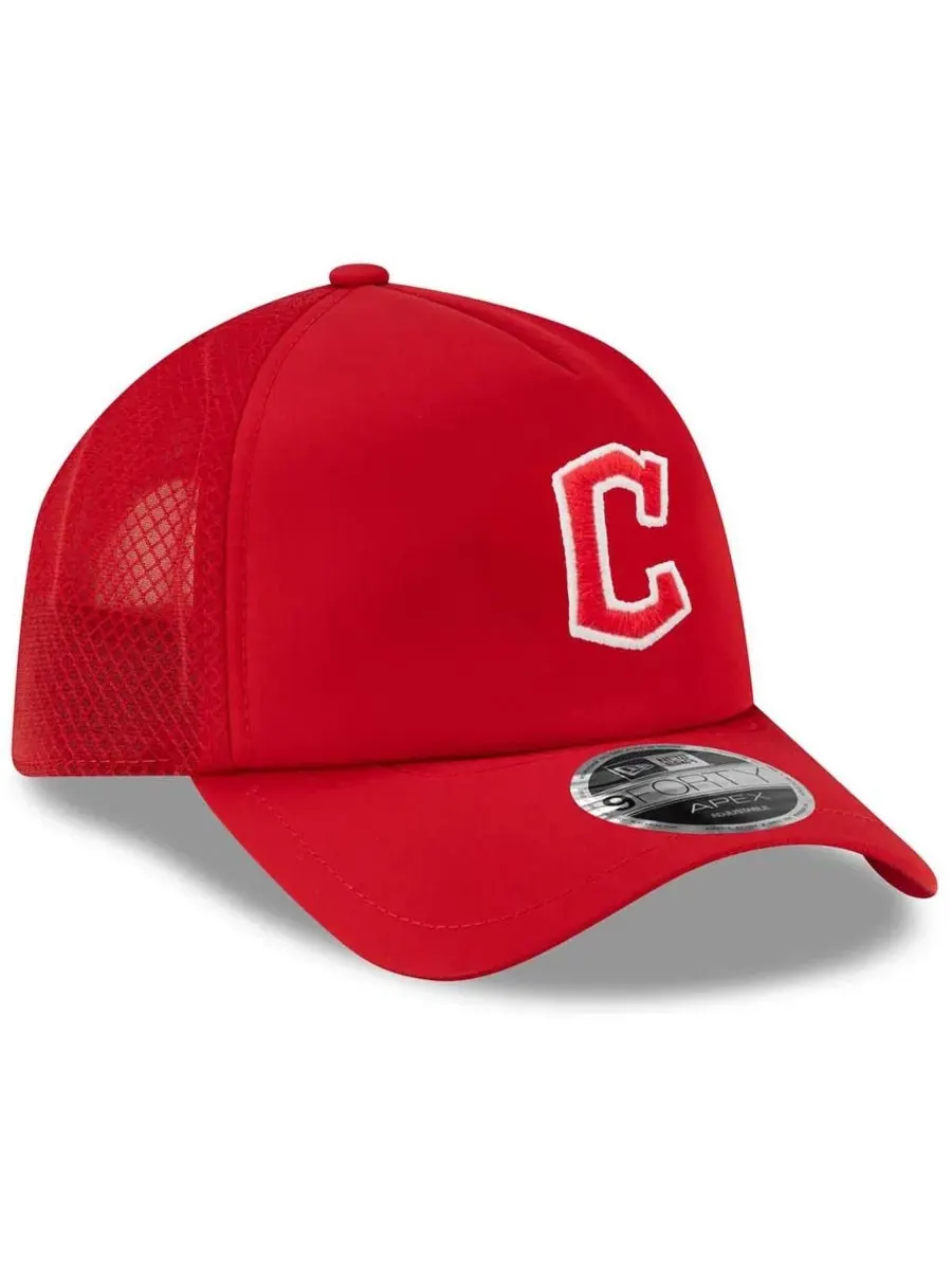 Бейсболка New Era Cleveland Guardians 2026 Batting Practice Apex 9FORTY — изображение 3 из 4, красный