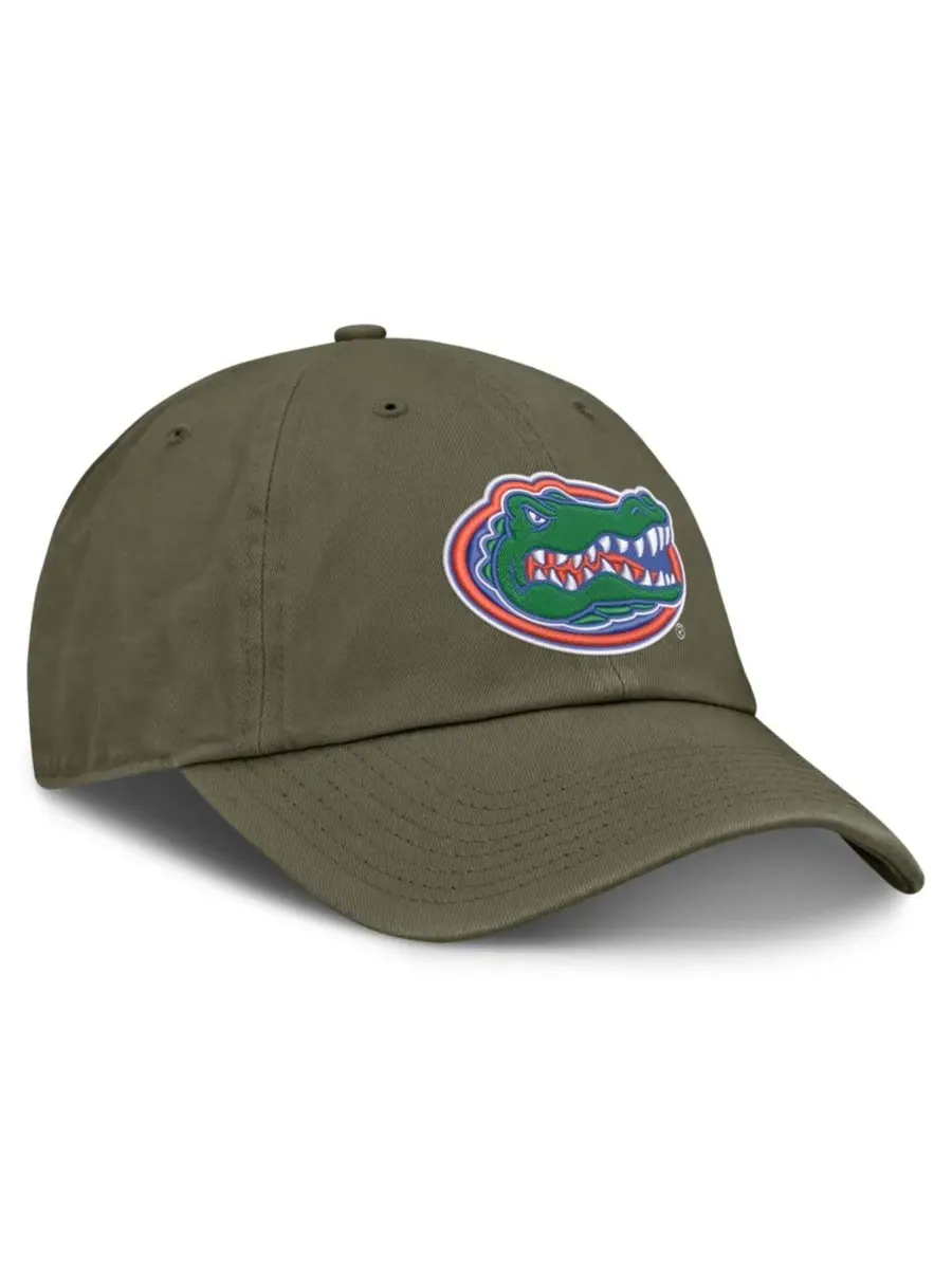 Бейсболка с вышитым логотипом Florida Gators, модель Primetime Club Jordan — изображение 3 из 4, оливковый