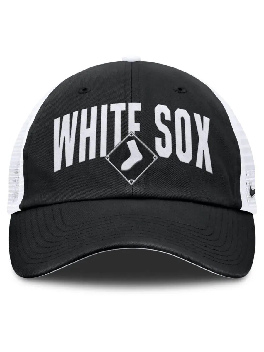Кепка-тракер с вышитым логотипом Chicago White Sox Nike — изображение 2 из 5, черный белый