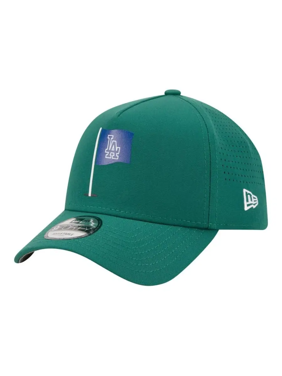 Кепка с принтом Los Angeles Dodgers Pin Seeker 9FORTY A-Frame New Era — изображение 4 из 5, зеленый