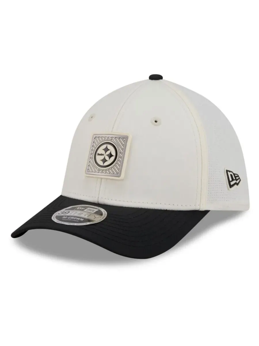 Бейсболка из полиэстера с козырьком, модель 39THIRTY Flex Hat New Era — изображение 3 из 5, кремовый черный