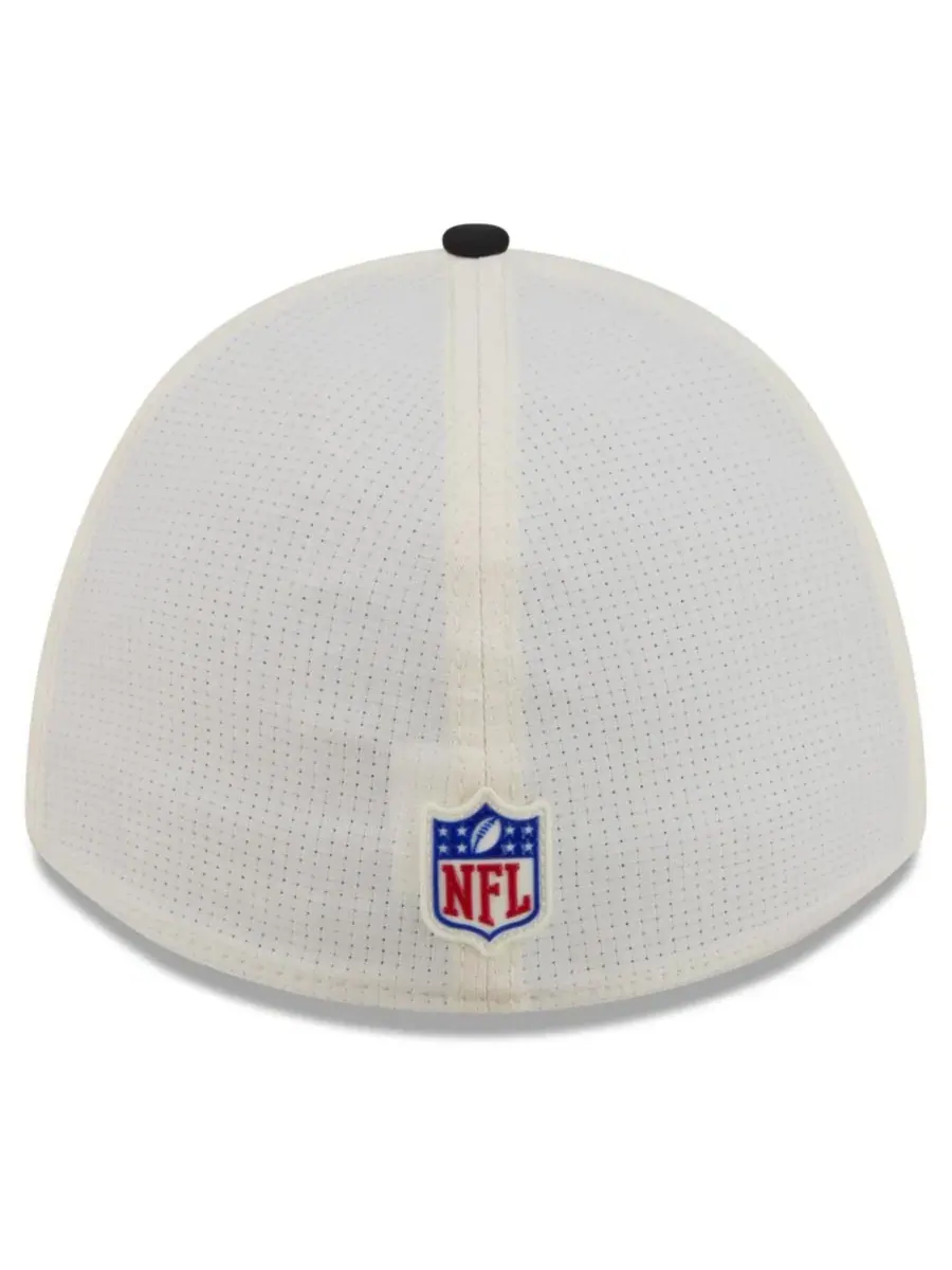 Бейсболка из полиэстера с козырьком, модель 39THIRTY Flex Hat New Era — изображение 4 из 5, кремовый черный