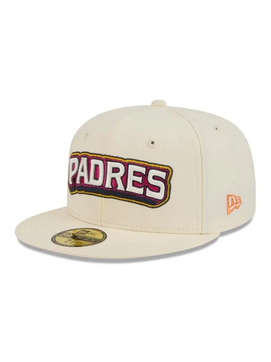 Кепка New Era 59FIFTY с вышивкой San Diego Padres 2026 City Connect — изображение 3 из 4, бежевый