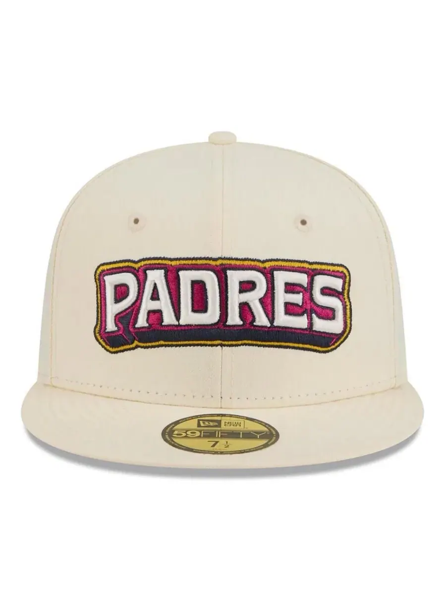 Кепка New Era 59FIFTY с вышивкой San Diego Padres 2026 City Connect — изображение 4 из 4, бежевый