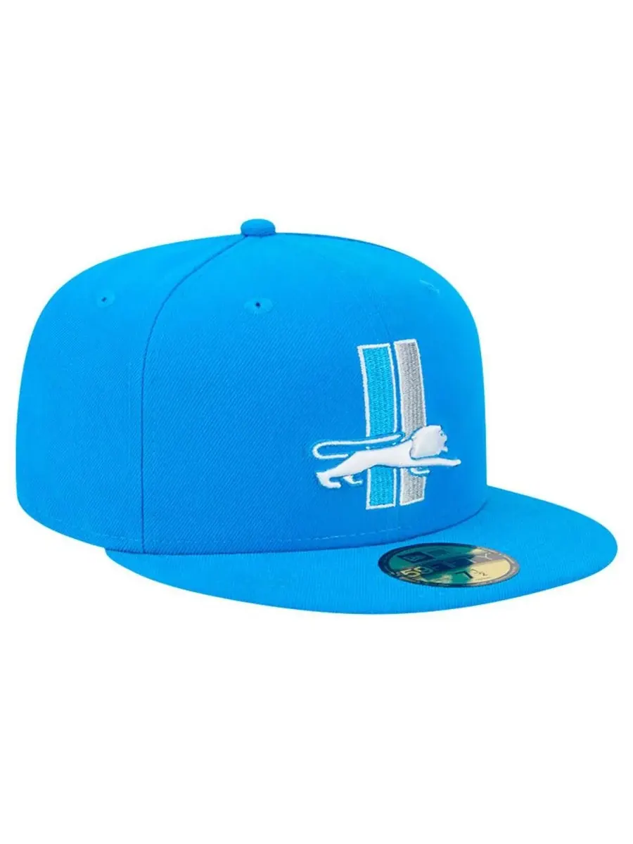 New Era Мужская синяя бейсболка Detroit Lions Omaha Throwback 59FIFTY — изображение 3 из 5, синий