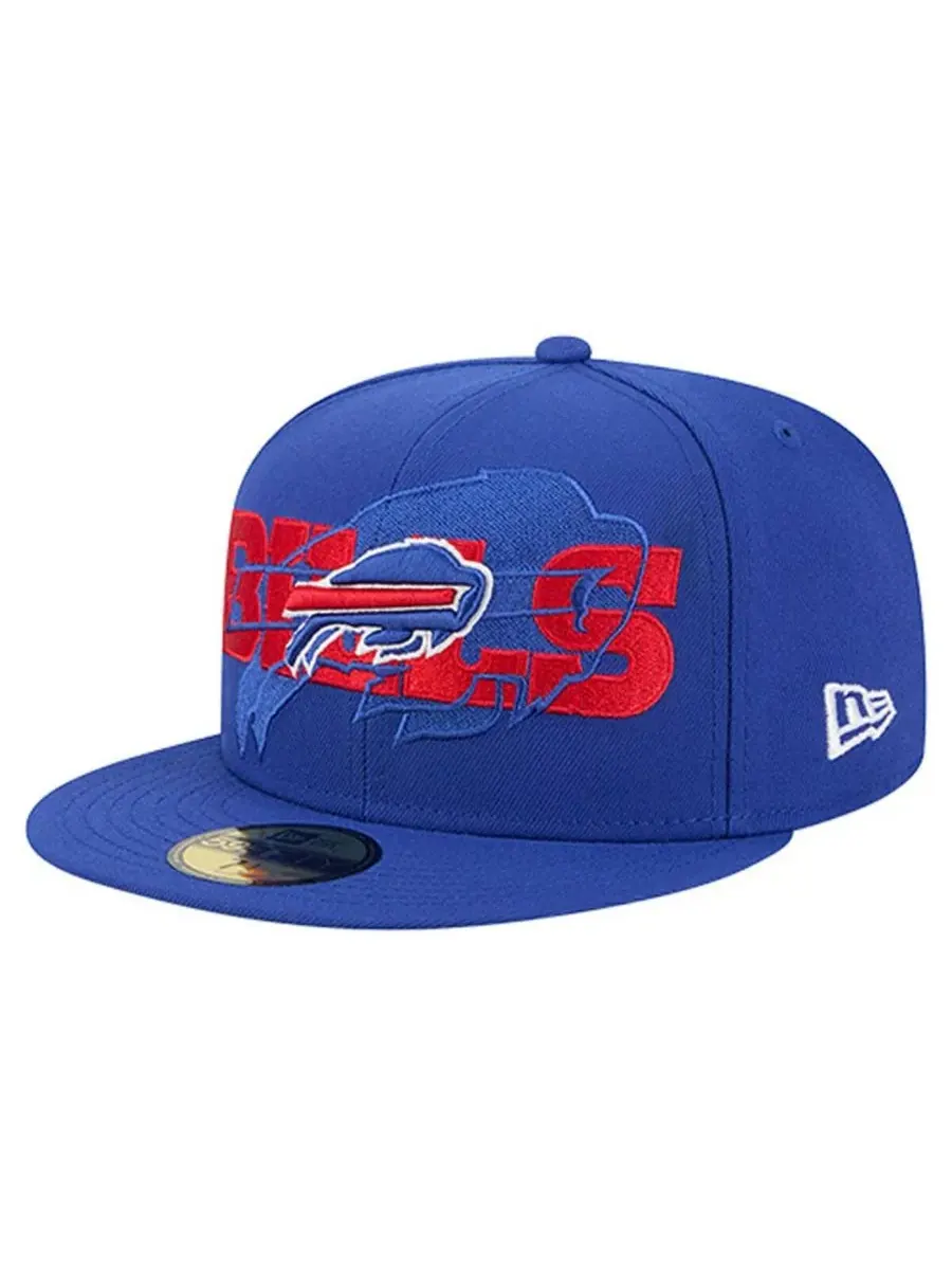 Мужская бейсболка Royal Buffalo Bills Overlap Wordmark 59FIFTY Fitted Hat New Era