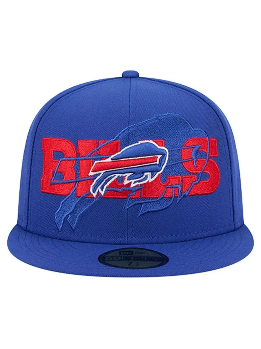 Мужская бейсболка Royal Buffalo Bills Overlap Wordmark 59FIFTY Fitted Hat New Era — изображение 5 из 5, королевский
