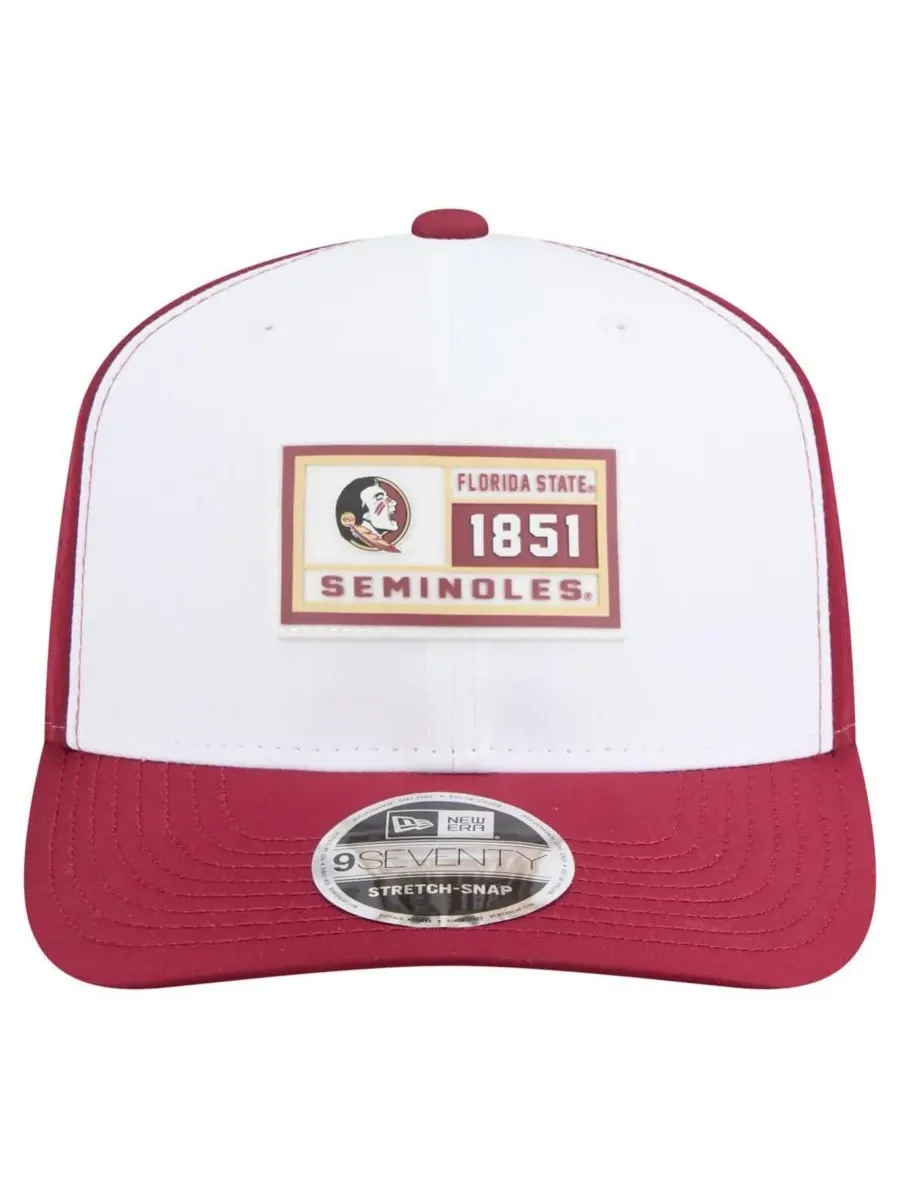 New Era Мужская белая/гранатовая бейсболка Florida State Seminoles с перфорированной нашивкой — изображение 5 из 5, белый