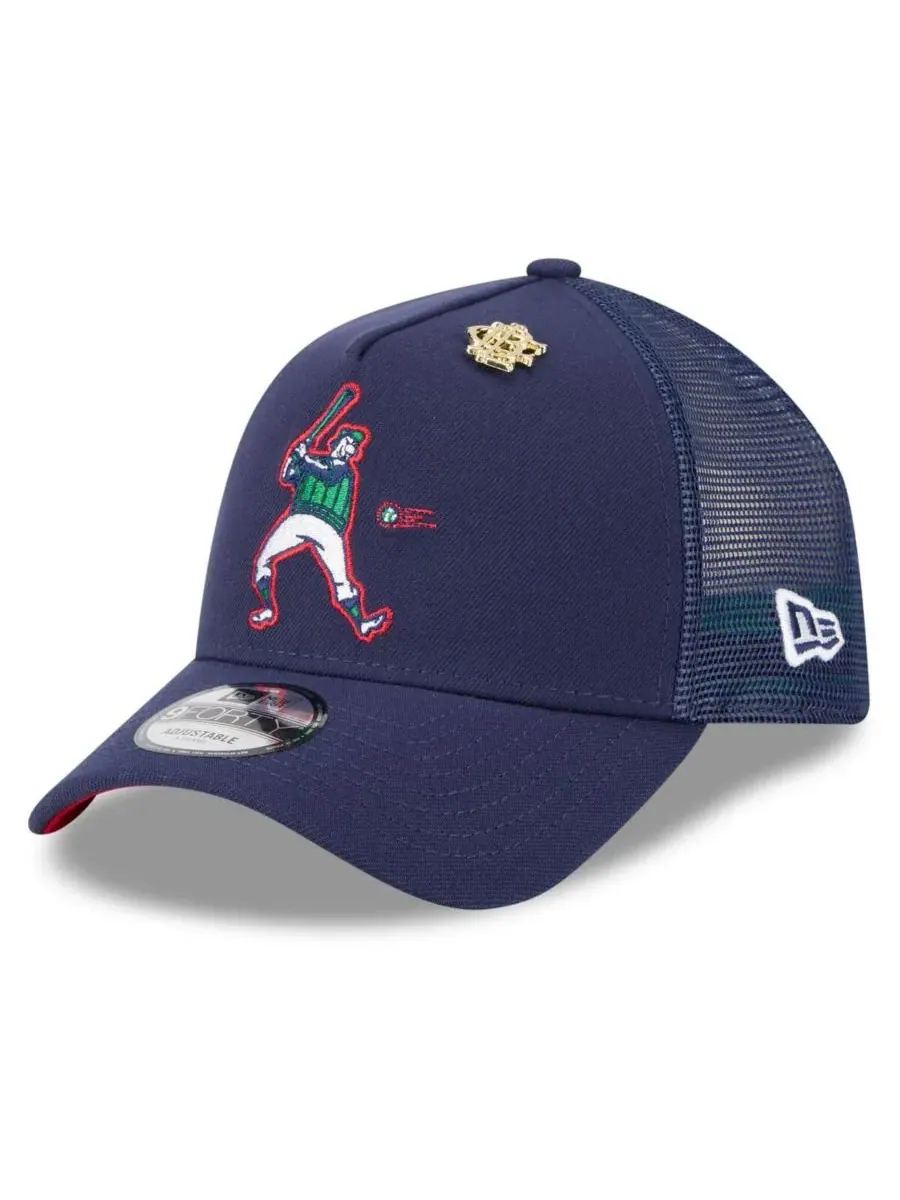 New Era Мужская темно-синяя регулируемая кепка-тракер Milwaukee Brewers 2025 Big League Chew