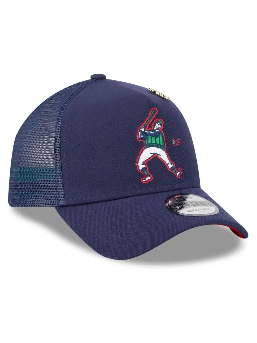 New Era Мужская темно-синяя регулируемая кепка-тракер Milwaukee Brewers 2025 Big League Chew — изображение 2 из 4