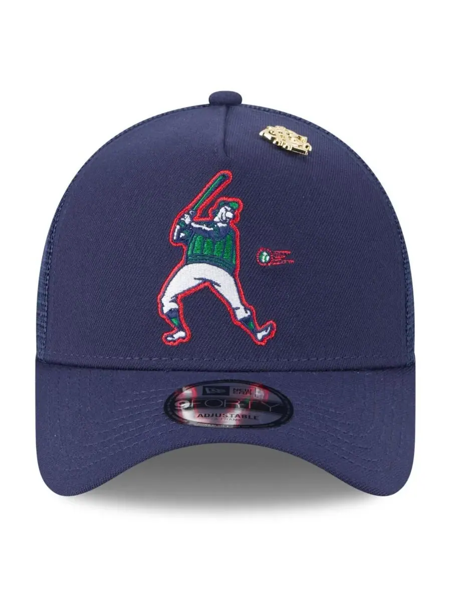 New Era Мужская темно-синяя регулируемая кепка-тракер Milwaukee Brewers 2025 Big League Chew — изображение 4 из 4