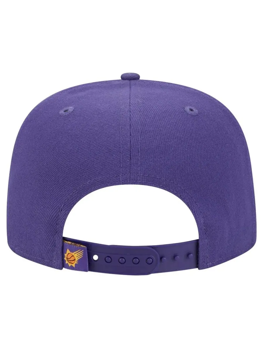 New Era Мужская фиолетовая бейсболка-снепбек Phoenix Suns с объемным принтом и логотипом — изображение 3 из 5, фиолетовый