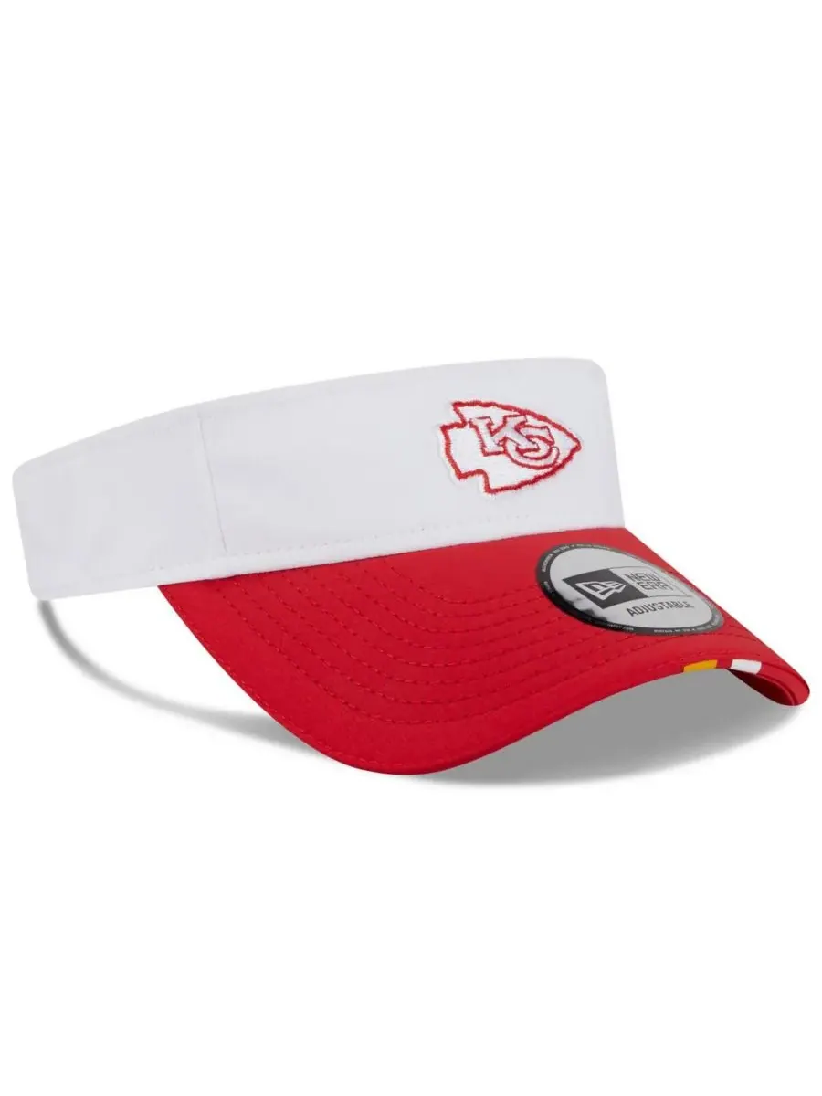 New Era Мужская бело-красная кепка с регулируемым козырьком Kansas City Chiefs для тренировочного — изображение 3 из 4