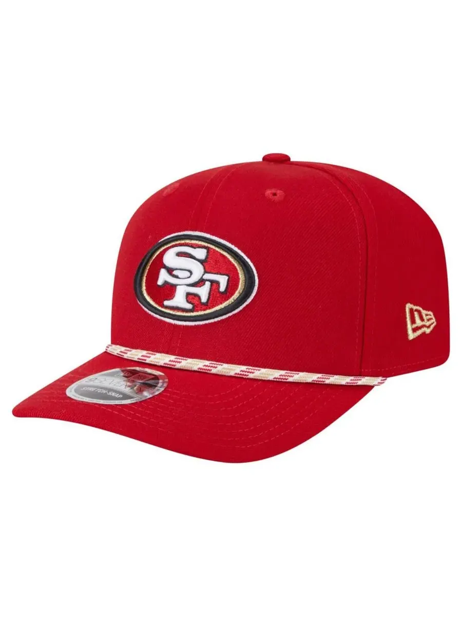 New Era Мужская алая кепка San Francisco 49ers Gameday Multi Rope 9SEVENTY с эластичными застежками