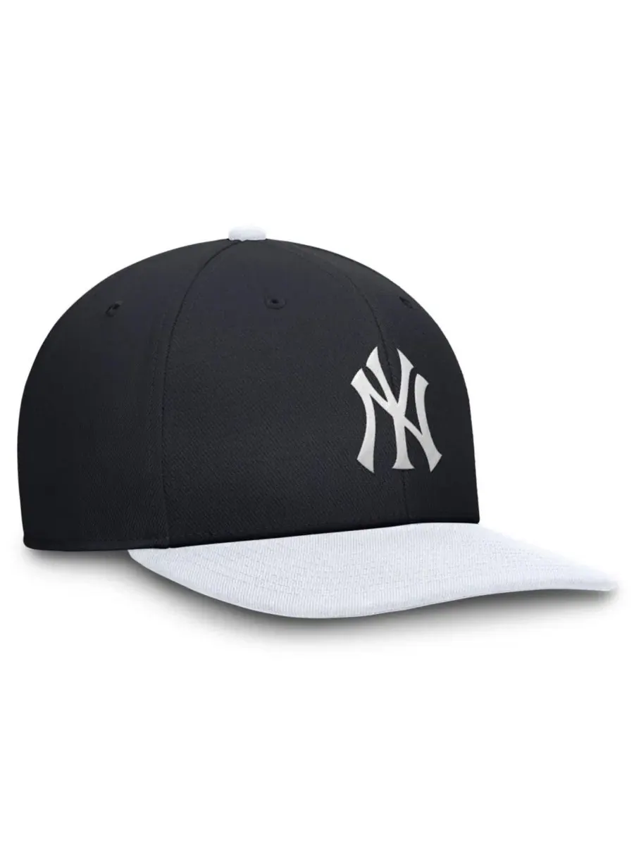 Кепка-снапбек с вышитым логотипом New York Yankees Nike — изображение 2 из 4, темно-синий белый