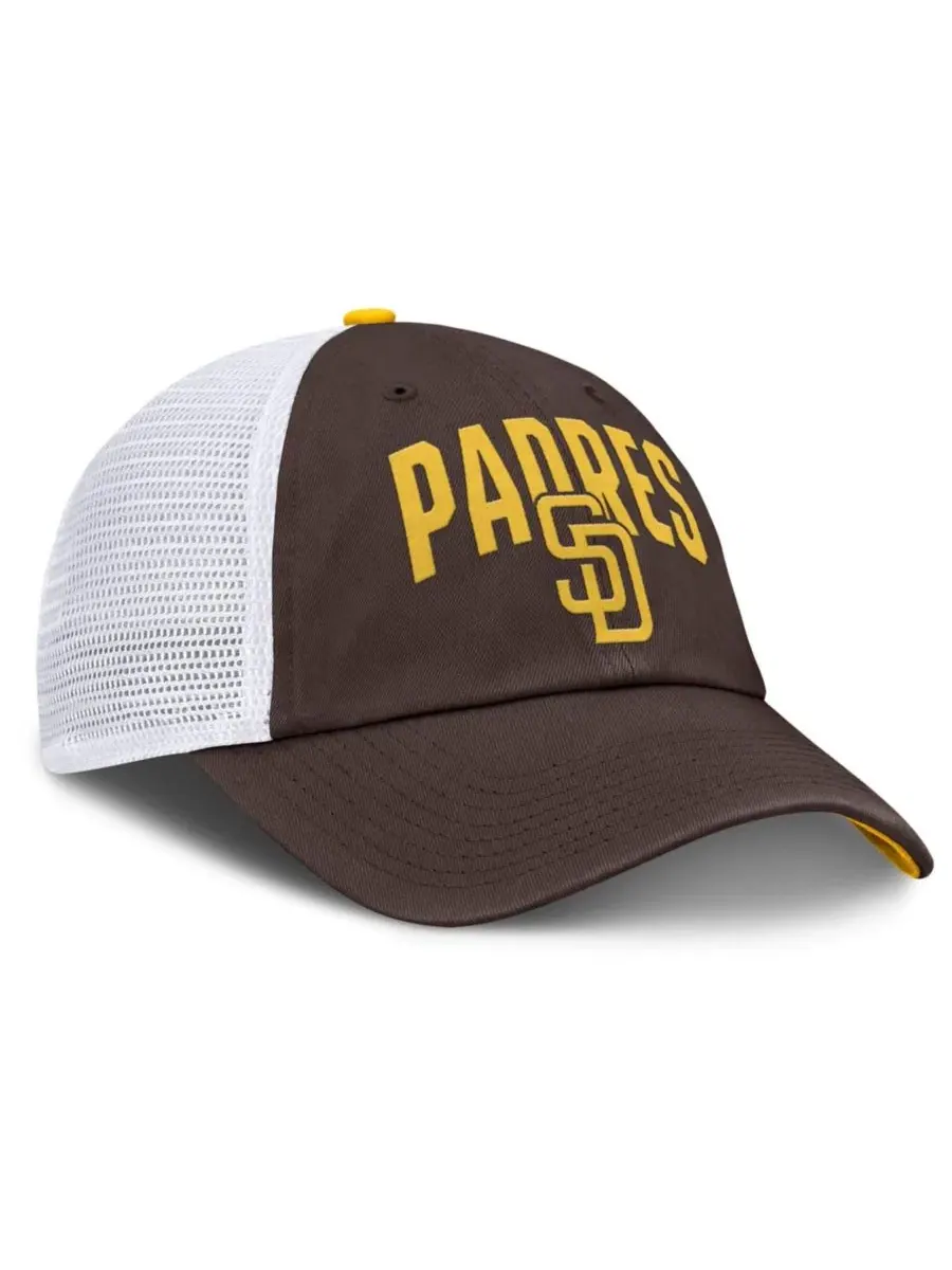 Кепка-тракер с вышитым логотипом San Diego Padres Nike — изображение 3 из 5, коричневый белый