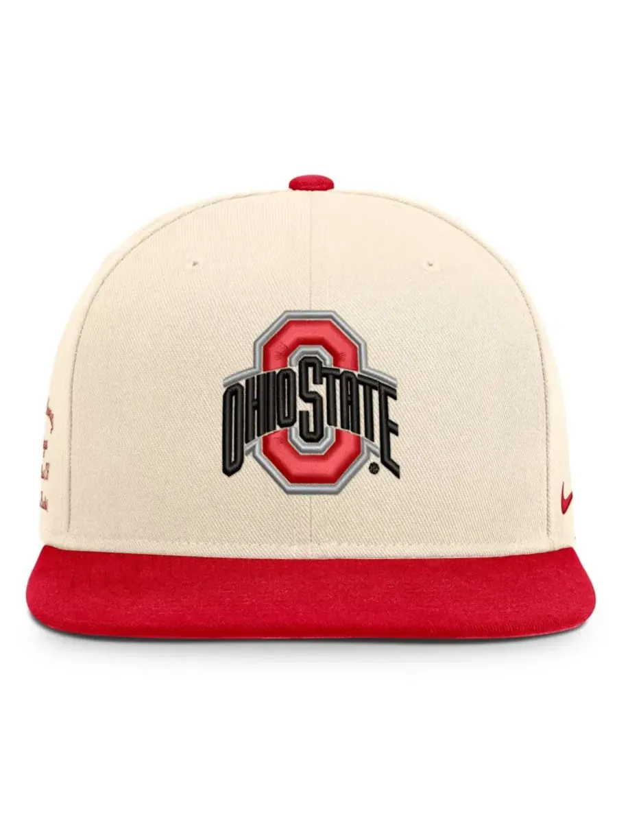Бейсболка с высокой тульей Ohio State Buckeyes Campus Prep Nike, Natural Scarlet — изображение 2 из 4, красный