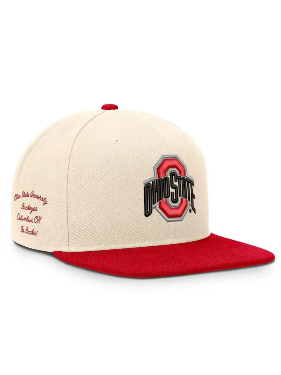Бейсболка с высокой тульей Ohio State Buckeyes Campus Prep Nike, Natural Scarlet — изображение 3 из 4, красный