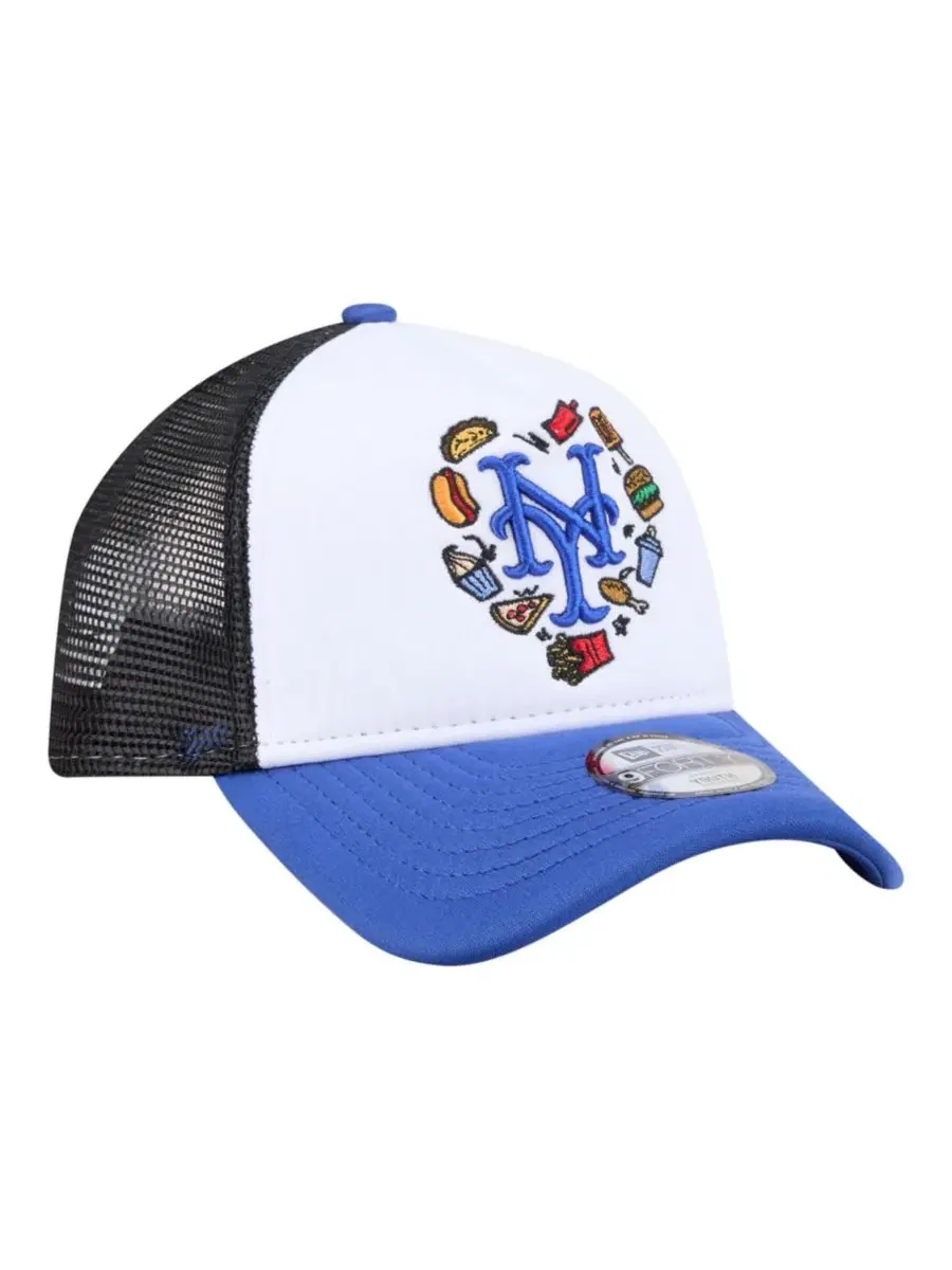 Кепка-тракер с вышивкой New Era New York Mets Food A-Frame 9FORTY — изображение 3 из 5, белый