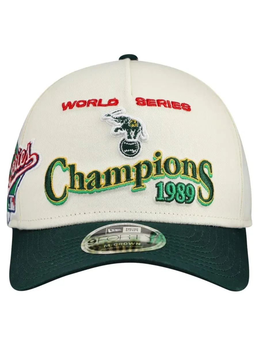 Бейсболка с высокой тульей Oakland Athletics World Series 9FORTY M-Crown A-Frame New Era — изображение 4 из 4