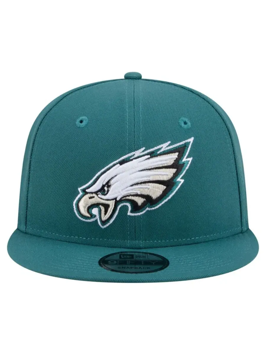 Кепка-снапбек с вышитым логотипом Philadelphia Eagles New Era — изображение 5 из 5, зеленый