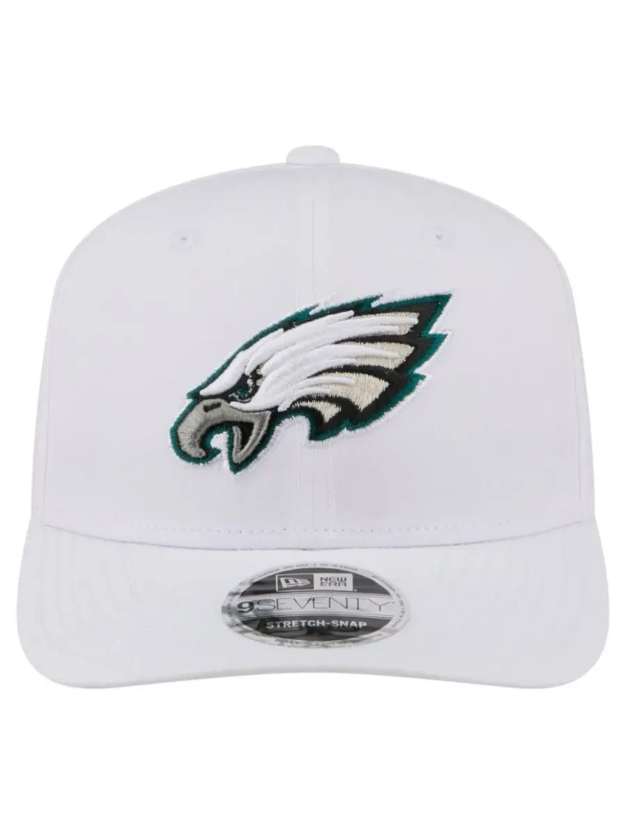 Кепка с вышитым логотипом Philadelphia Eagles, модель Name Plate 9SEVENTY New Era — изображение 2 из 7, белый