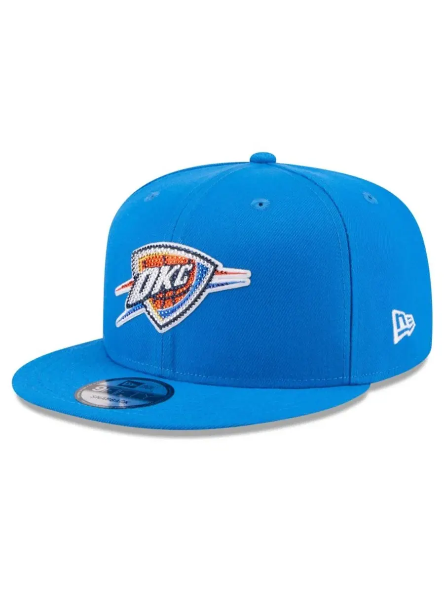 Кепка-снапбек с вышивкой и пайетками Oklahoma City Thunder 2026 NBA Draft New Era