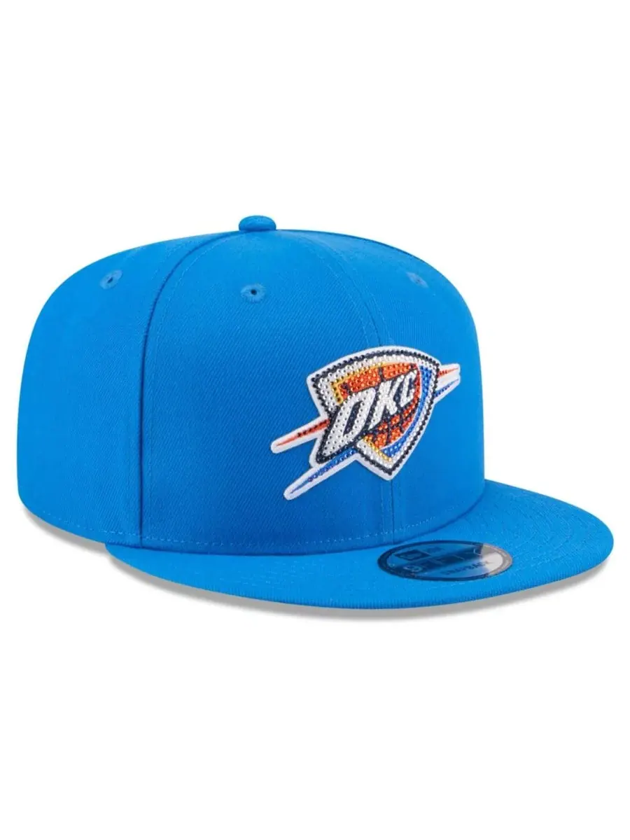 Кепка-снапбек с вышивкой и пайетками Oklahoma City Thunder 2026 NBA Draft New Era — изображение 4 из 5, синий