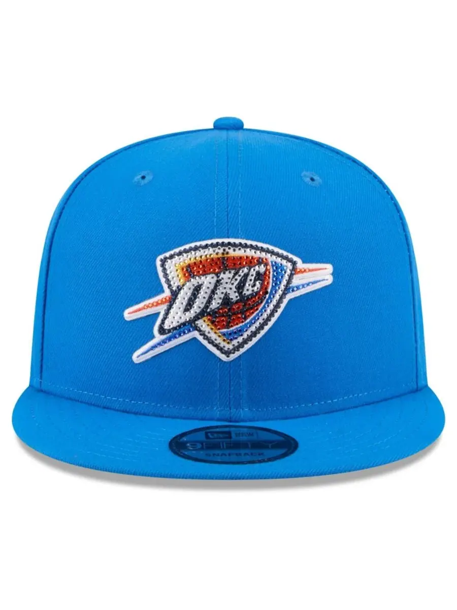 Кепка-снапбек с вышивкой и пайетками Oklahoma City Thunder 2026 NBA Draft New Era — изображение 5 из 5, синий