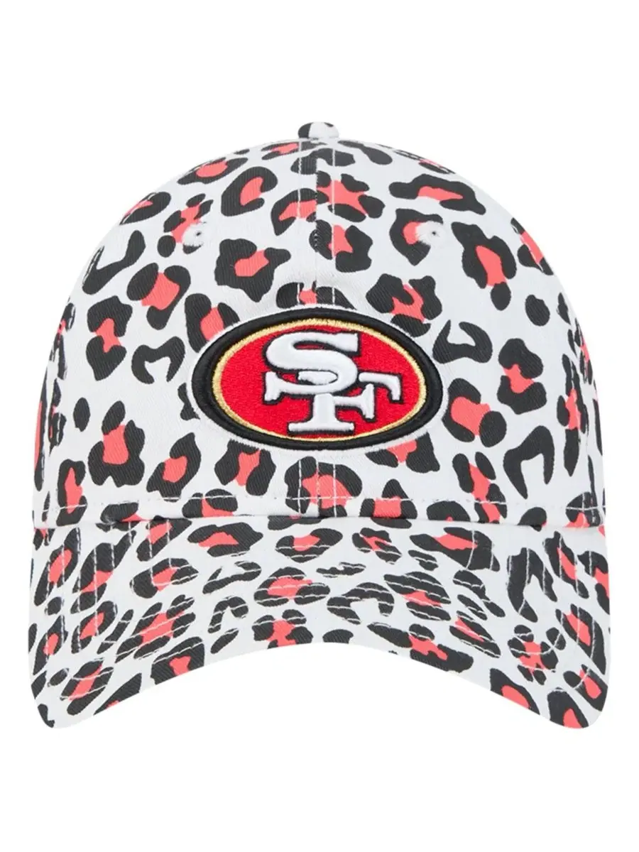 Кепка New Era 9TWENTY с леопардовым принтом, San Francisco 49ers, Active Leopard — изображение 2 из 5, белый
