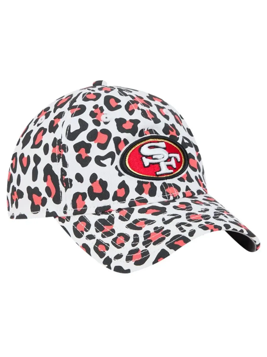 Кепка New Era 9TWENTY с леопардовым принтом, San Francisco 49ers, Active Leopard — изображение 3 из 5, белый