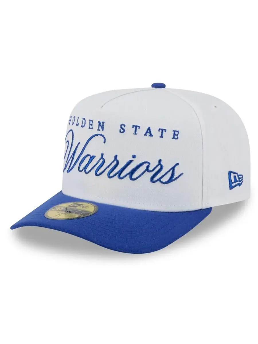 New Era Мужская бело-голубая бейсболка Golden State Warriors 2025 NBA Draft A-Frame 59FIFTY Fitted — изображение 3 из 4
