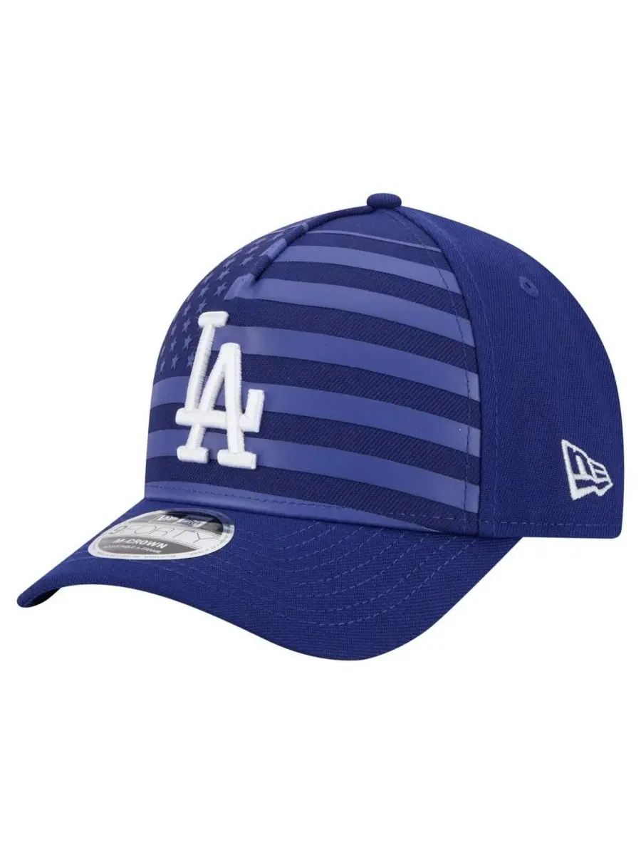 Мужская бейсболка Royal Los Angeles Dodgers с американским флагом, регулируемая, модель 9FORTY