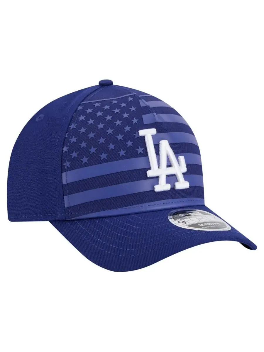 Мужская бейсболка Royal Los Angeles Dodgers с американским флагом, регулируемая, модель 9FORTY — изображение 3 из 5