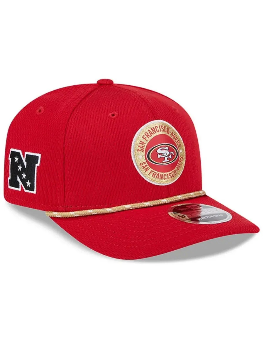 Мужская алая кепка San Francisco 49ers 2024 Sideline 9SEVENTY с эластичными застежками New Era