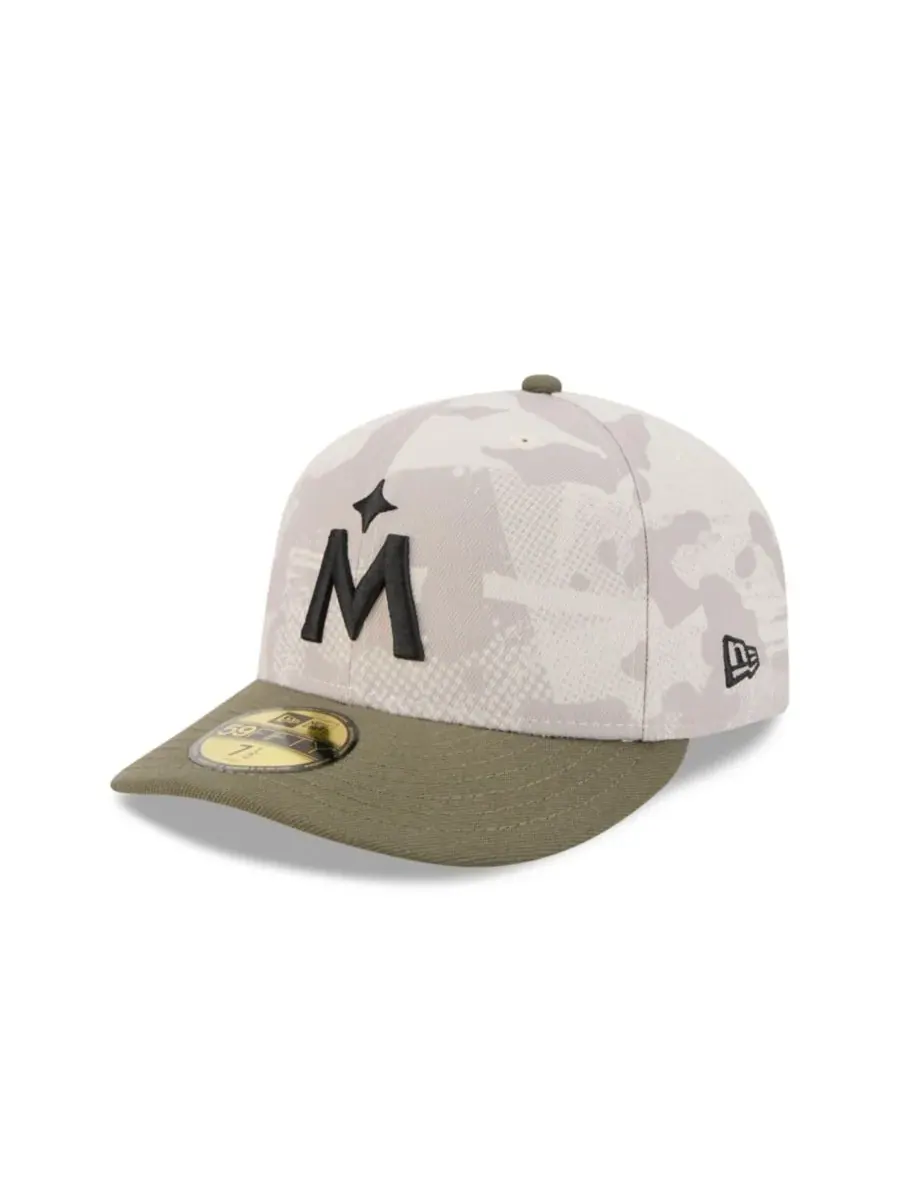 New Era Мужская светло-бежевая/оливковая кепка Minnesota Twins 59FIFTY, посвященная Дню вооруженных