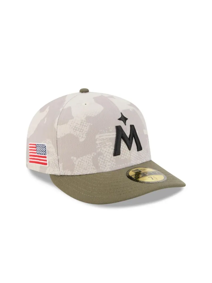 New Era Мужская светло-бежевая/оливковая кепка Minnesota Twins 59FIFTY, посвященная Дню вооруженных — изображение 2 из 7