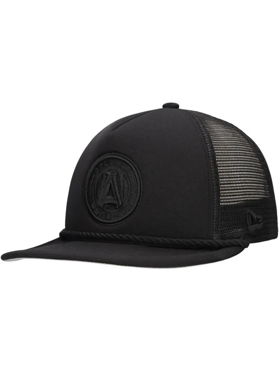New Era Мужская черная бейсболка-снепбек Atlanta United FC Active Tone Golfer