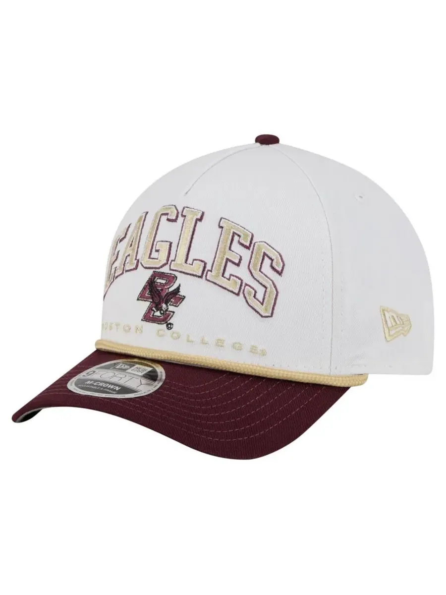 New Era Мужская бело-бордовая кепка Boston College Eagles с двухцветной веревкой и регулируемой