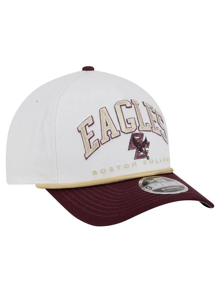 New Era Мужская бело-бордовая кепка Boston College Eagles с двухцветной веревкой и регулируемой — изображение 4 из 5, белый