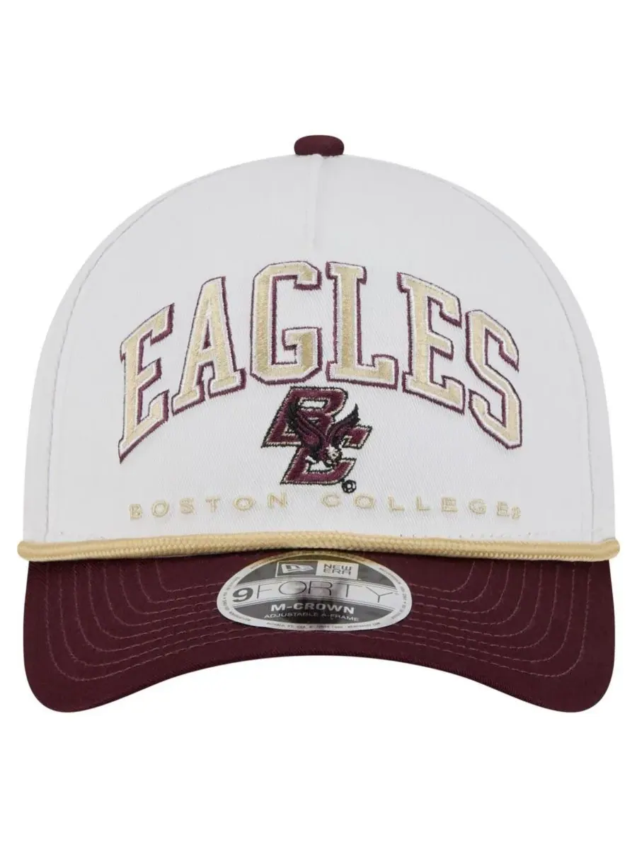 New Era Мужская бело-бордовая кепка Boston College Eagles с двухцветной веревкой и регулируемой — изображение 5 из 5, белый