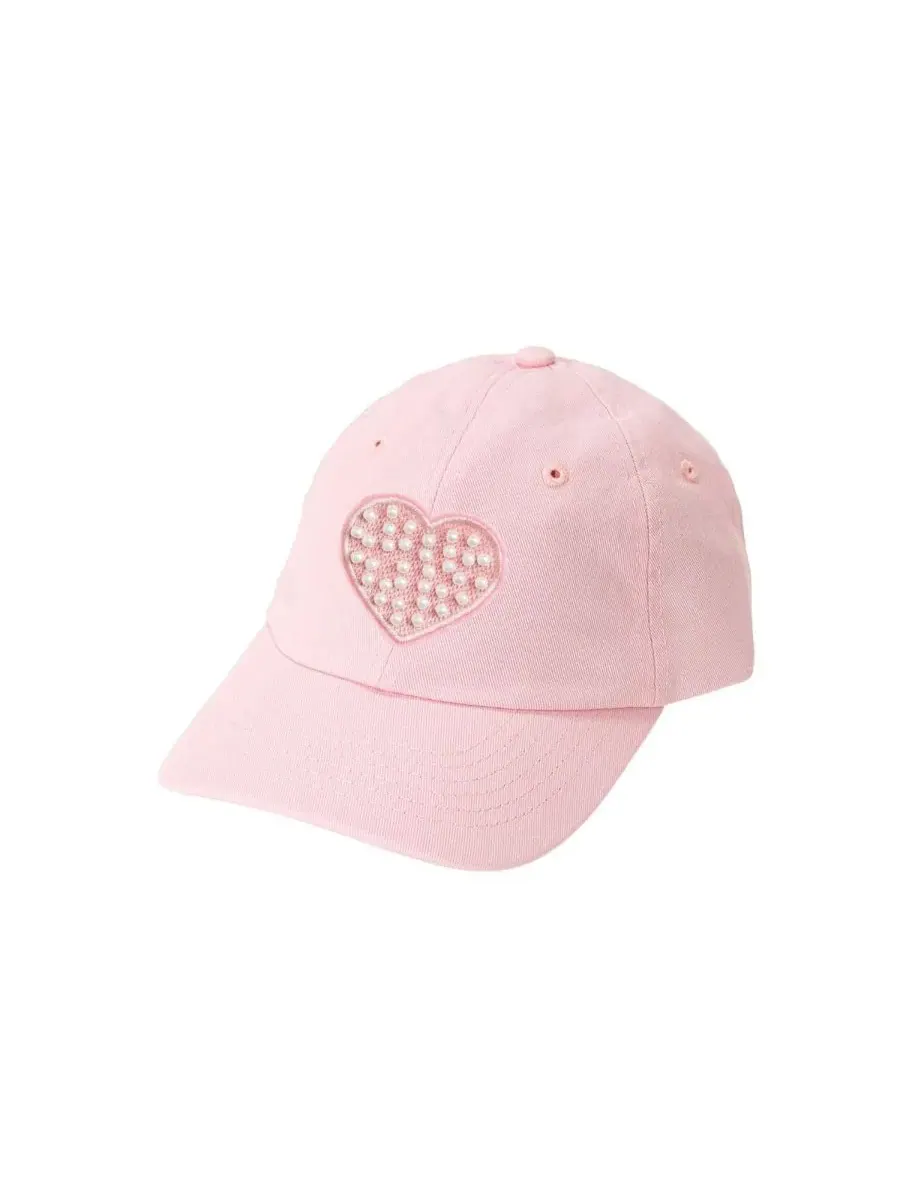 Бейсболка с жемчужным сердцем Pink Pearl Heart Sweet Wink