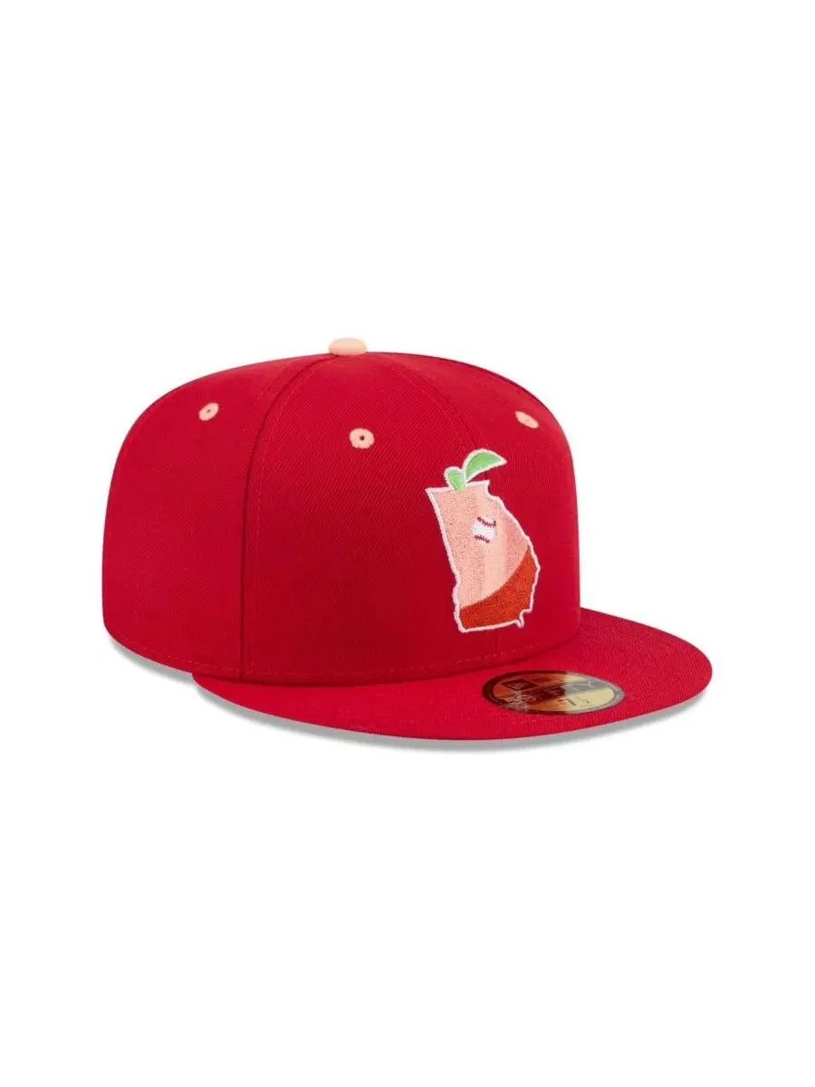 New Era Мужская красная кепка Gwinnett Stripers Theme Nights 59FIFTY — изображение 4 из 4, красный